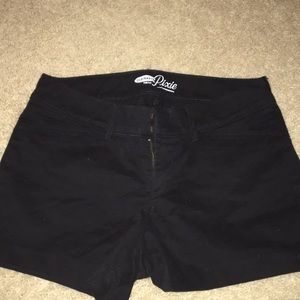 Black khaki shorts